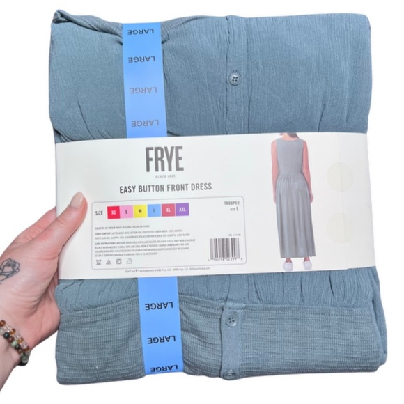 New with Tag Frye Womens Easy Button Down Front Trooper Sleeveless Maxi Dress - Picture 11 of 16